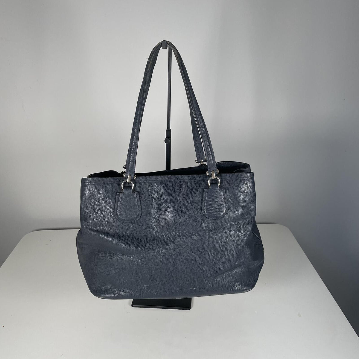 Coach Blue Leather Shoulder Bag Handbag Purse