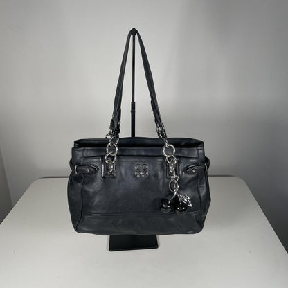 Coach Black Leather Carryall Shoulder Bag J1020-16460
