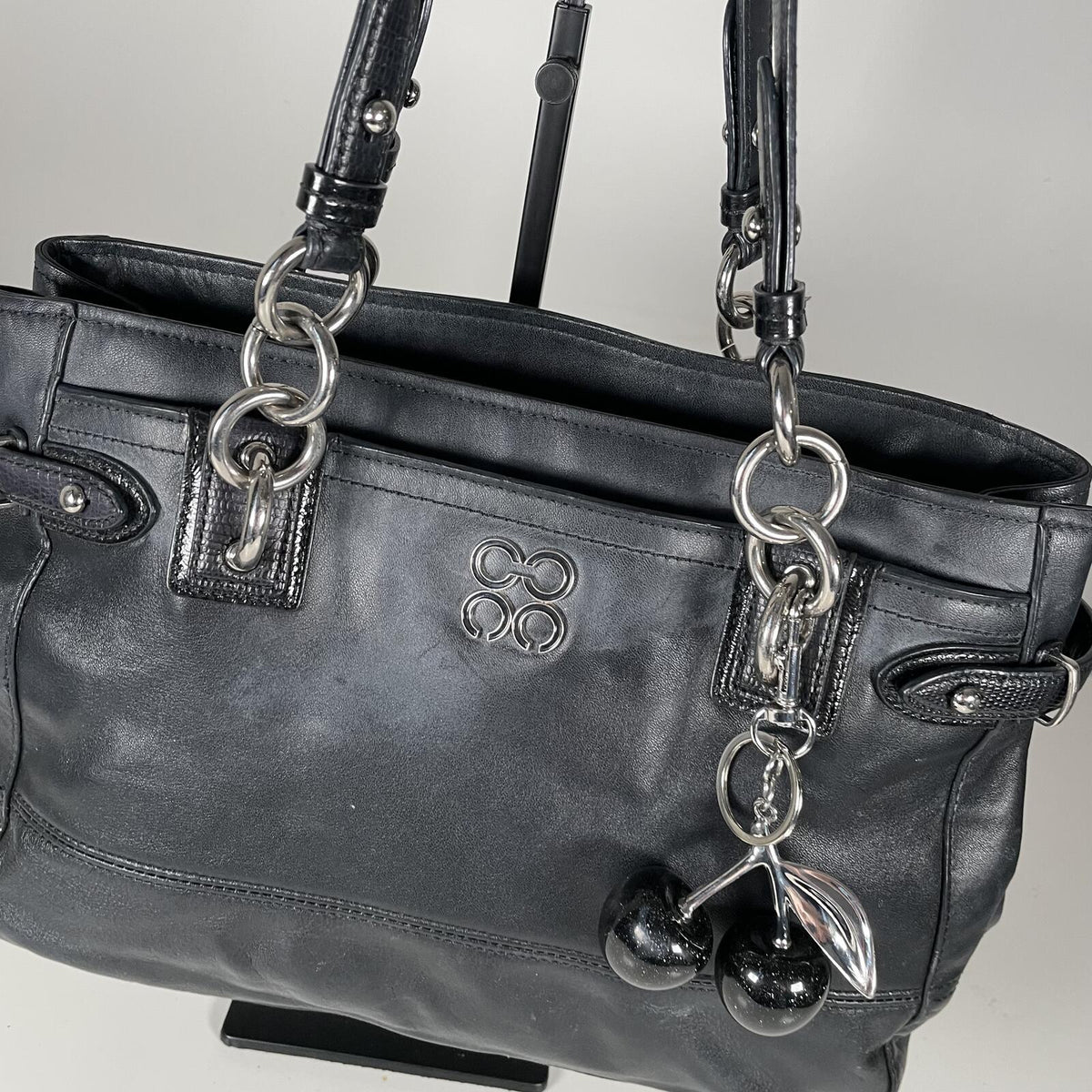 Coach Black Leather Carryall Shoulder Bag J1020-16460