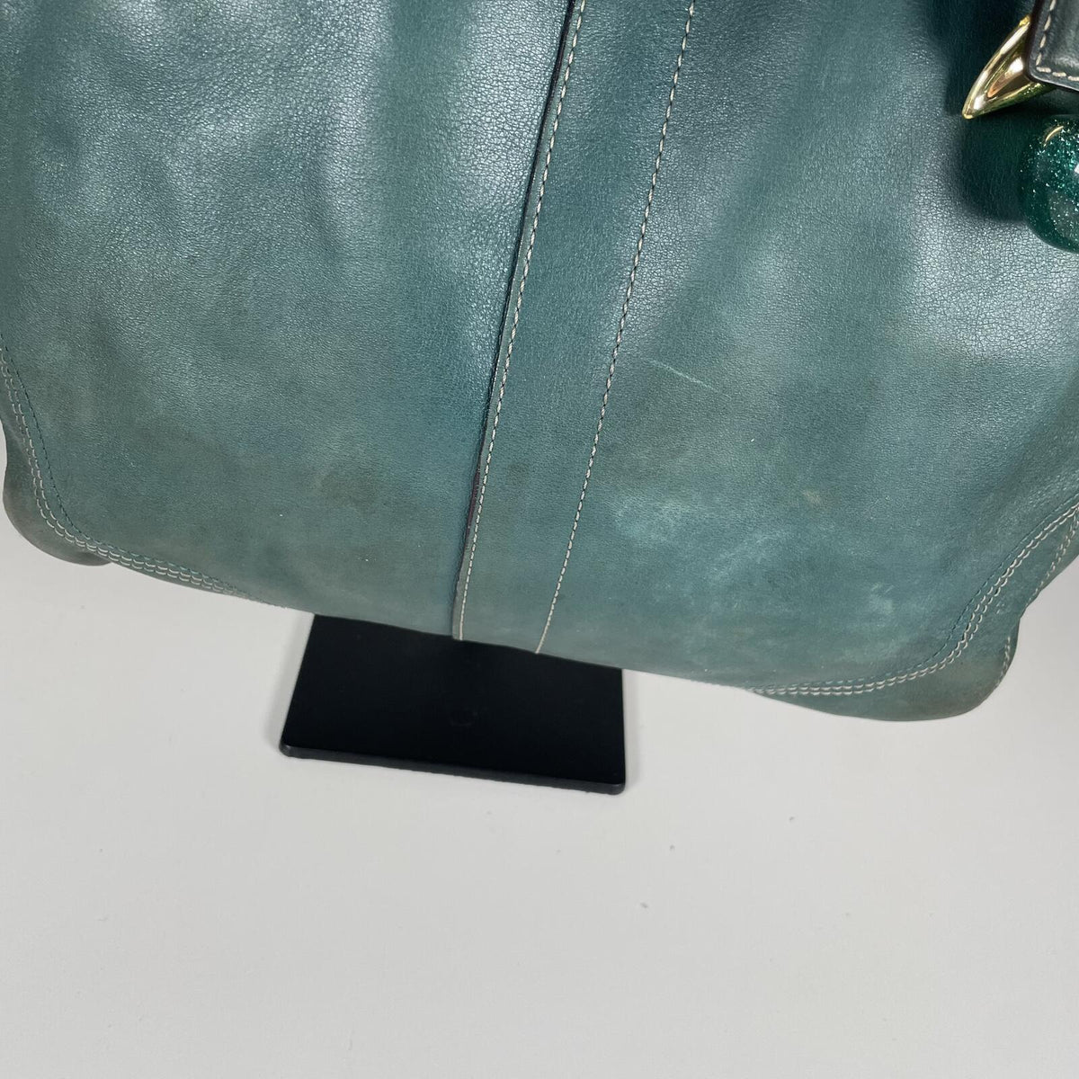 Coach Nancy Dark Green Leather Tote Shoulder Bag Retro Handbag E0982-F13995