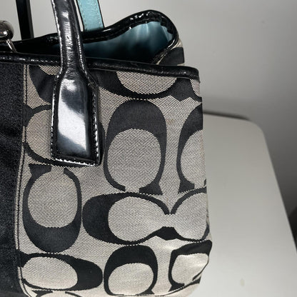 Coach Black Signature Monogram Shoulder Bag E1093-F1533