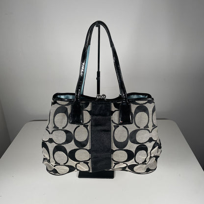 Coach Black Signature Monogram Shoulder Bag E1093-F1533