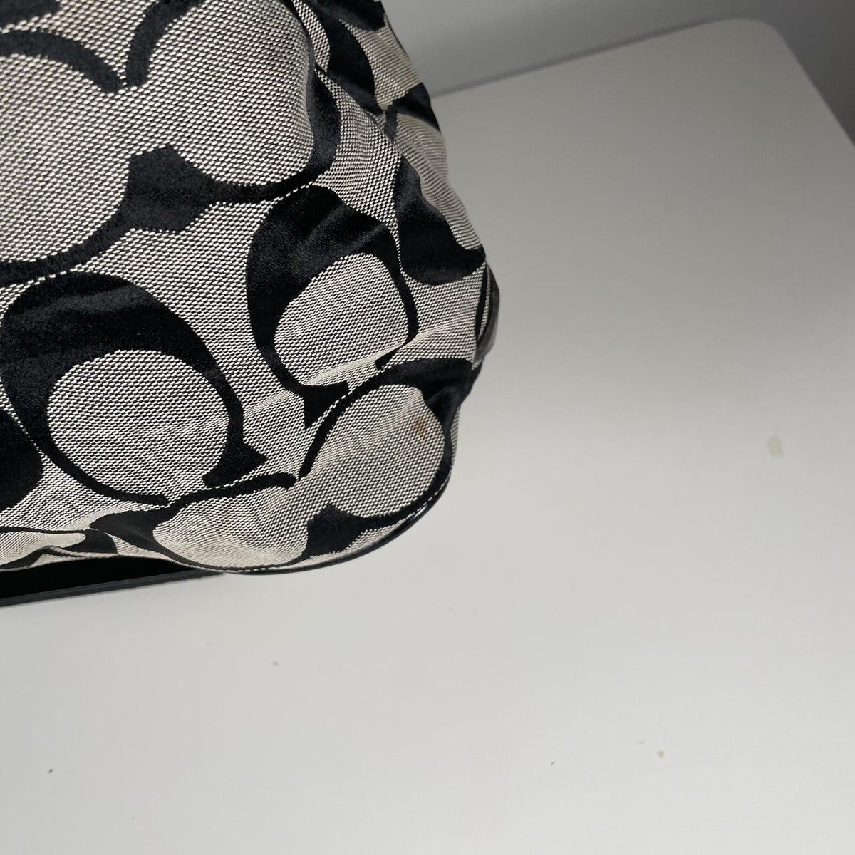 Coach Black Signature Monogram Shoulder Bag E1093-F1533