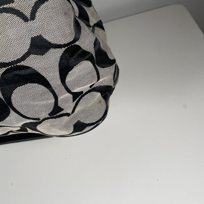 Coach Black Signature Monogram Shoulder Bag E1093-F1533