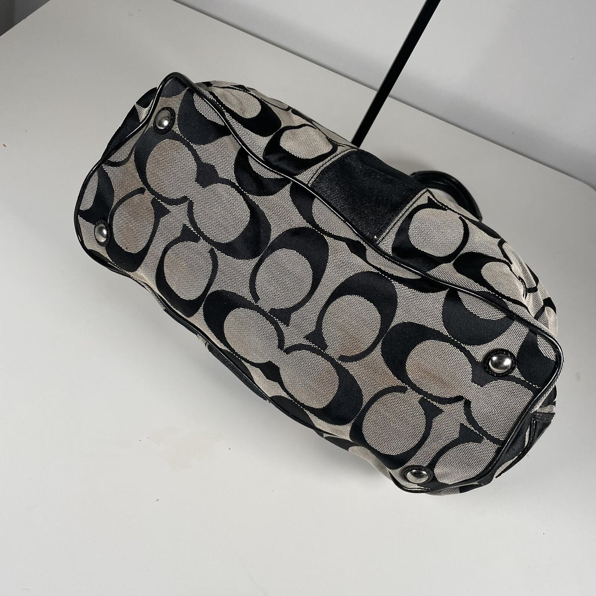 Coach Black Signature Monogram Shoulder Bag E1093-F1533