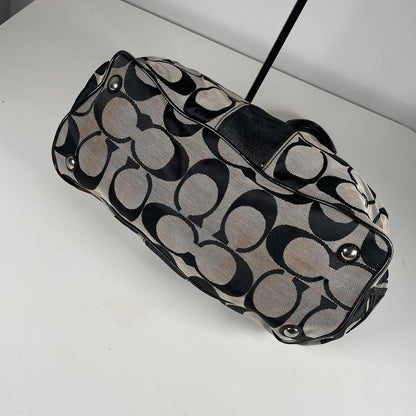Coach Black Signature Monogram Shoulder Bag E1093-F1533