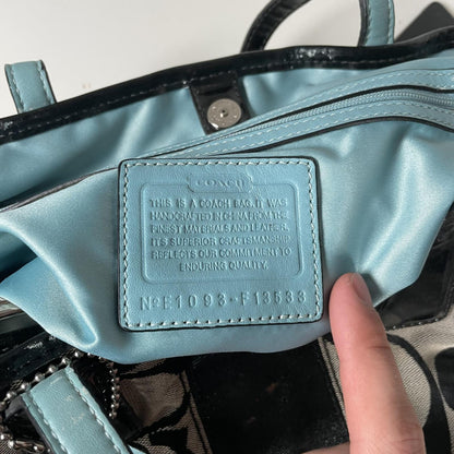 Coach Black Signature Monogram Shoulder Bag E1093-F1533