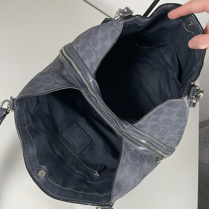 Coach Navy Leather 3 Compartment Shoulder Bag Handbag Purse A2032-91133