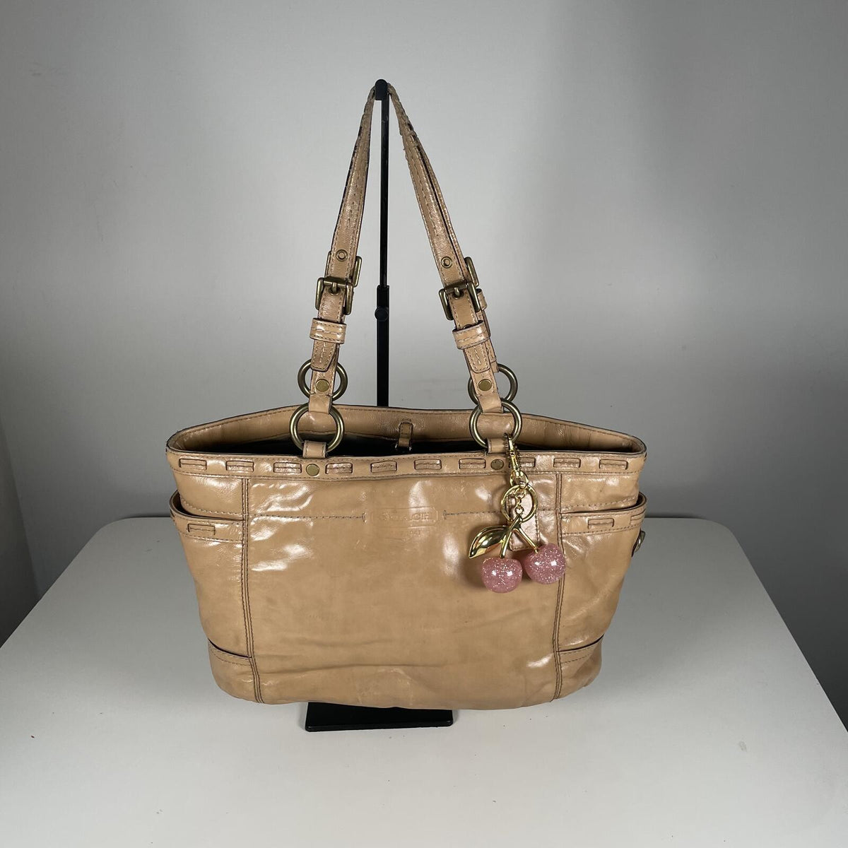 Vintage Y2K Coach Camel Gallery Tote Bag Leather Shoulder Bag A0873-11500