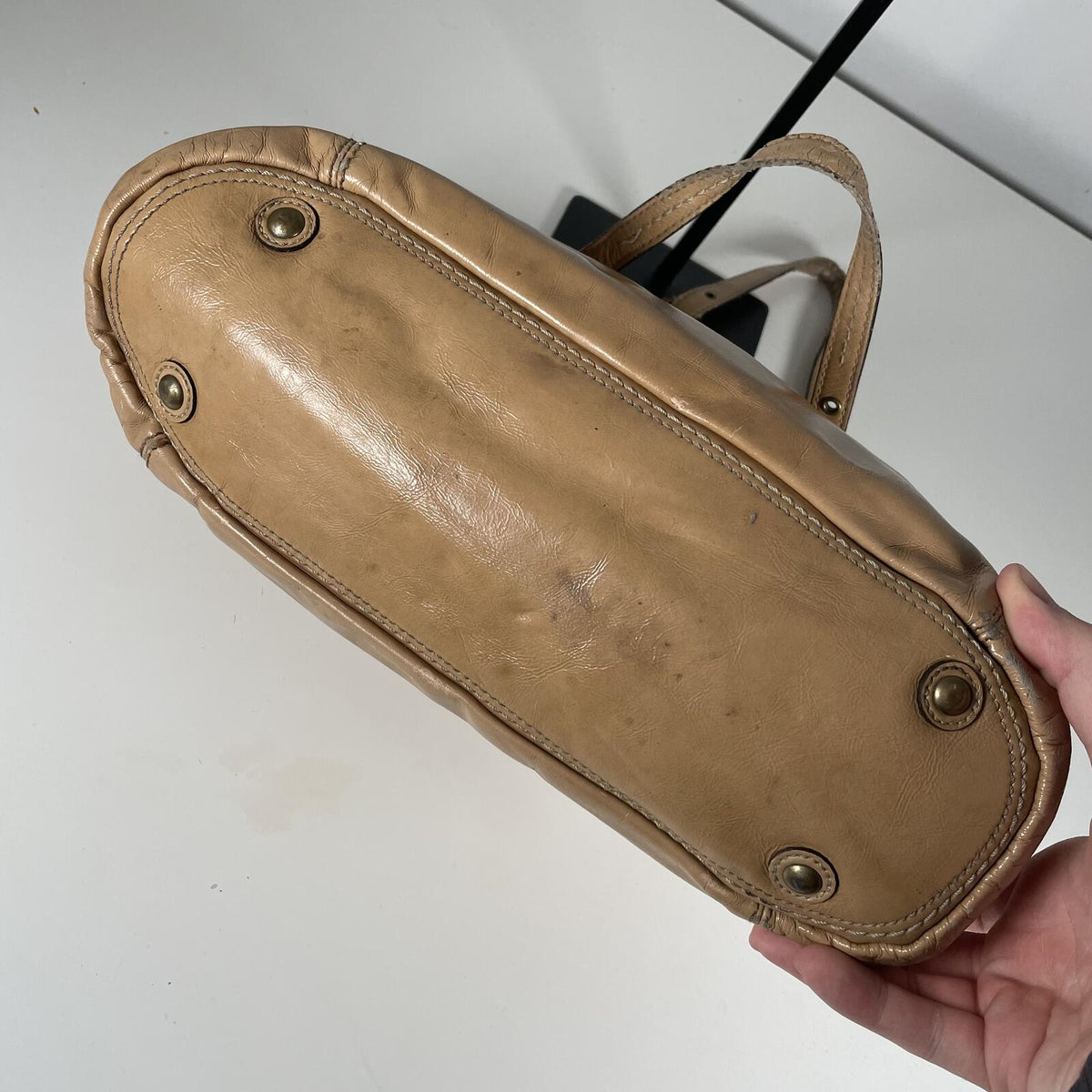 Vintage Y2K Coach Camel Gallery Tote Bag Leather Shoulder Bag A0873-11500