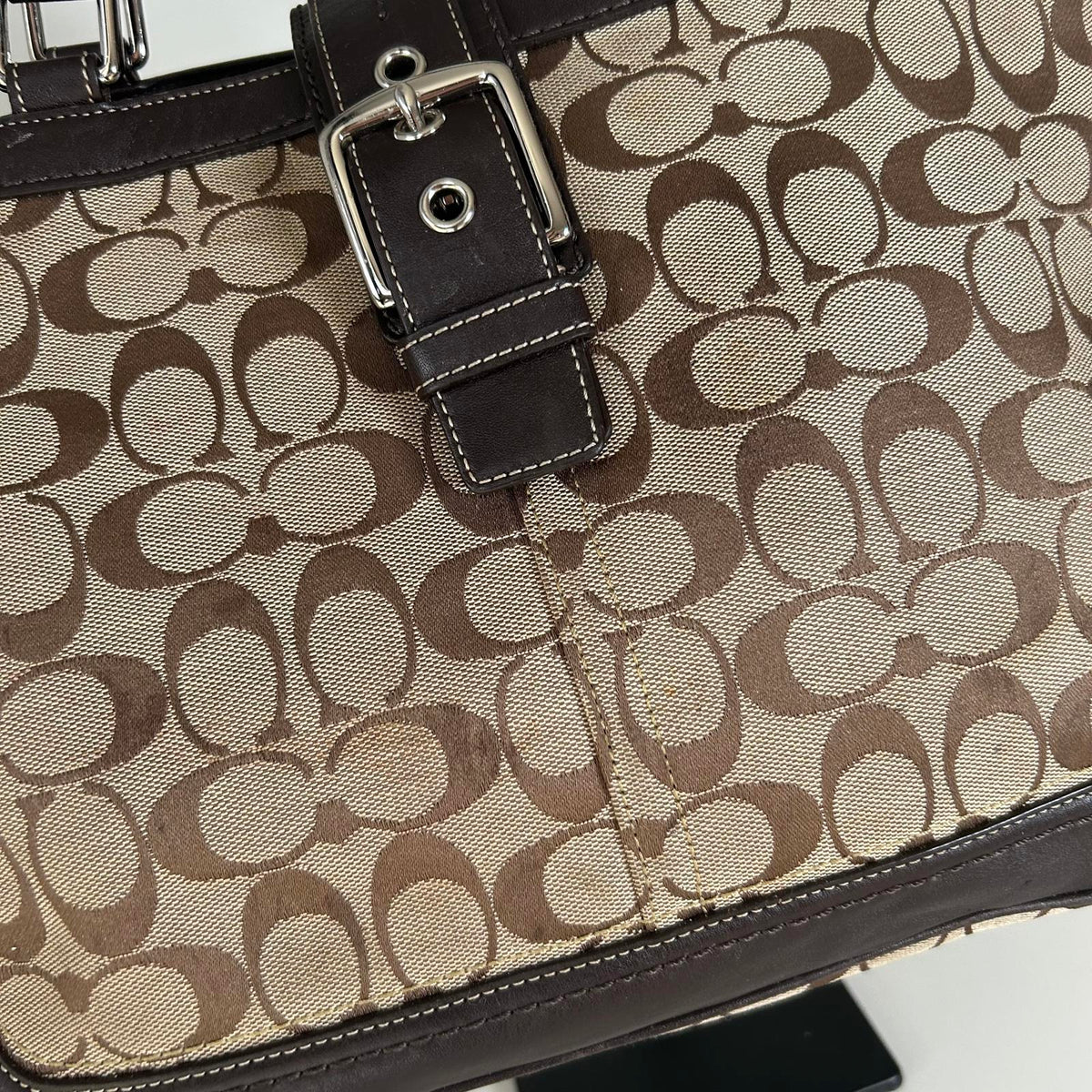 Coach Hampton Brown Signature Satchel H0872-F12643