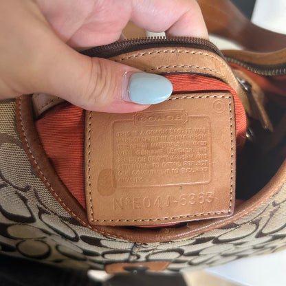 Coach Brown Horseshoe Monogram Shoulder Bag E04J-6363