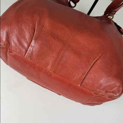 Coach Madison Maggie Red Orange Leather Hobo Bag F1168-16503