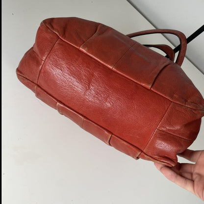 Coach Madison Maggie Red Orange Leather Hobo Bag F1168-16503