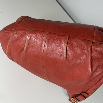 Coach Madison Maggie Red Orange Leather Hobo Bag F1168-16503