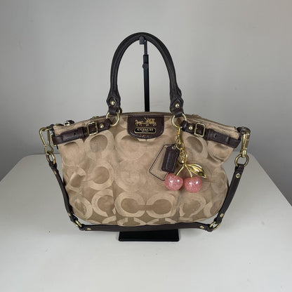 Coach Beige Signature Monogram Shoulder Bag H1182-18650