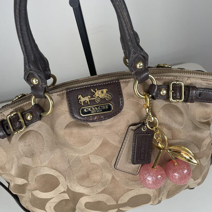 Coach Beige Signature Monogram Shoulder Bag H1182-18650