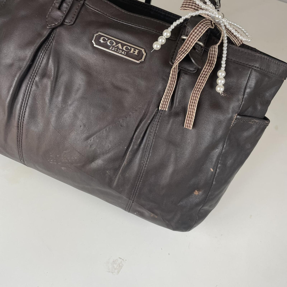 Coach Brown Leather Shoulder Bag F1059-F15457