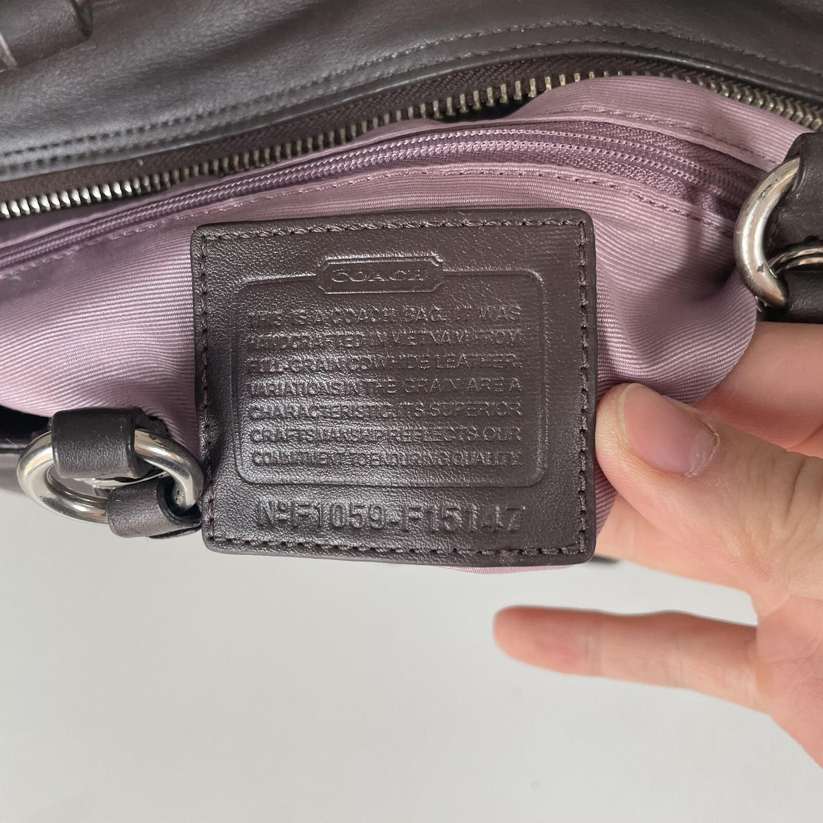 Coach Brown Leather Shoulder Bag F1059-F15457