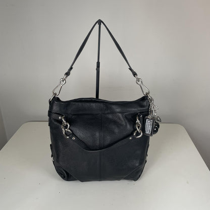 Coach Brooke Black Pebbled Leather Convertible Shoulder Bag L1280-F17165