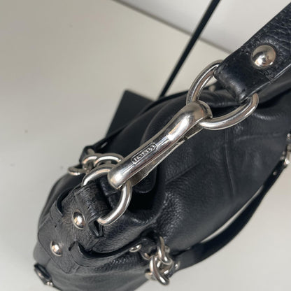 Coach Brooke Black Pebbled Leather Convertible Shoulder Bag L1280-F17165