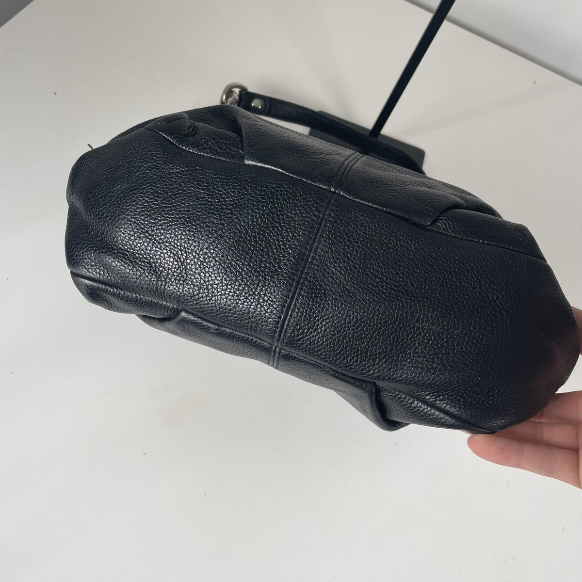 Coach Brooke Black Pebbled Leather Convertible Shoulder Bag L1280-F17165