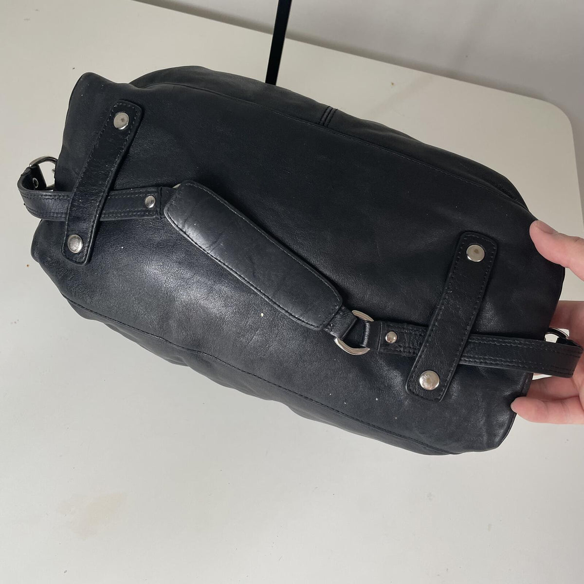 Coach Madison Sabrina Black Leather Handbag Convertible H1173-F15447