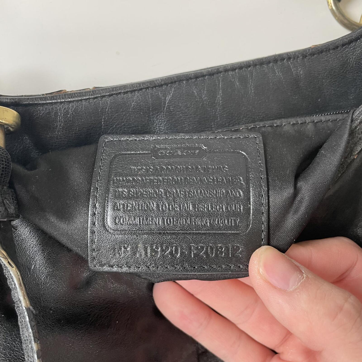 Coach Alexandra Black Leather Gold Chain Shoulder Bag A1320-F20812