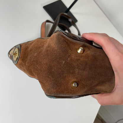 Coach Brown and Purple Patchwork Bag GO5S-9499