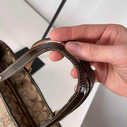 Coach Brown and Purple Patchwork Bag GO5S-9499