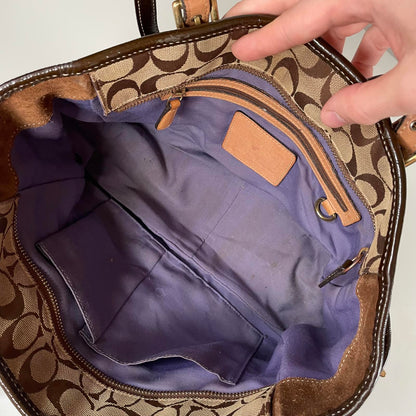 Coach Brown and Purple Patchwork Bag GO5S-9499