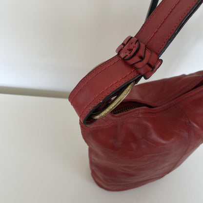 Coach Legacy Red Leather Bucket Convertible Shoulder Bag J0769-11422