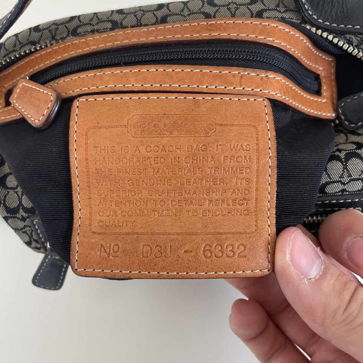 Coach Black Signature Monogram Soft Demi Mini Shoulder Bag D3J-6332