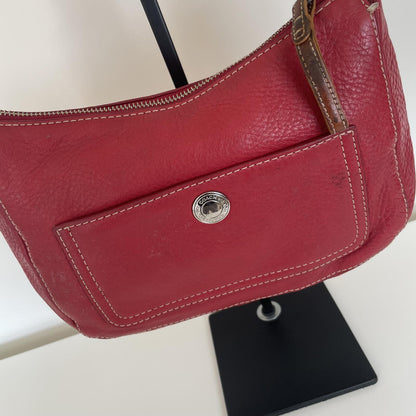 Coach Red Pebbled Leather Shoulder Bag F063-8E99