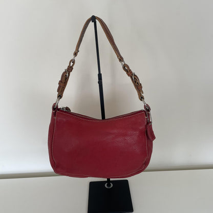 Coach Red Pebbled Leather Shoulder Bag F063-8E99