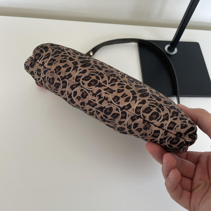 Coach Brown Leopard Print Wristlet Mini Shoulderbag