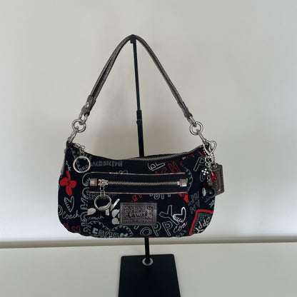 Coach Poppy Graffiti Black Shoulder Bag G1020-16051