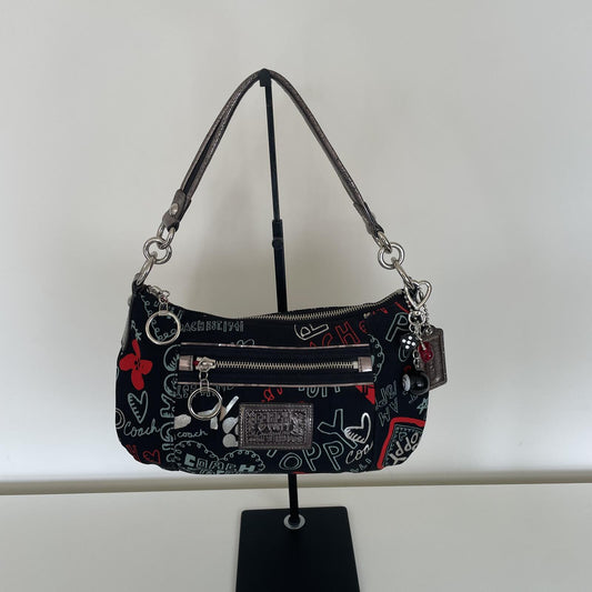 Coach Poppy Graffiti Black Shoulder Bag G1020-16051