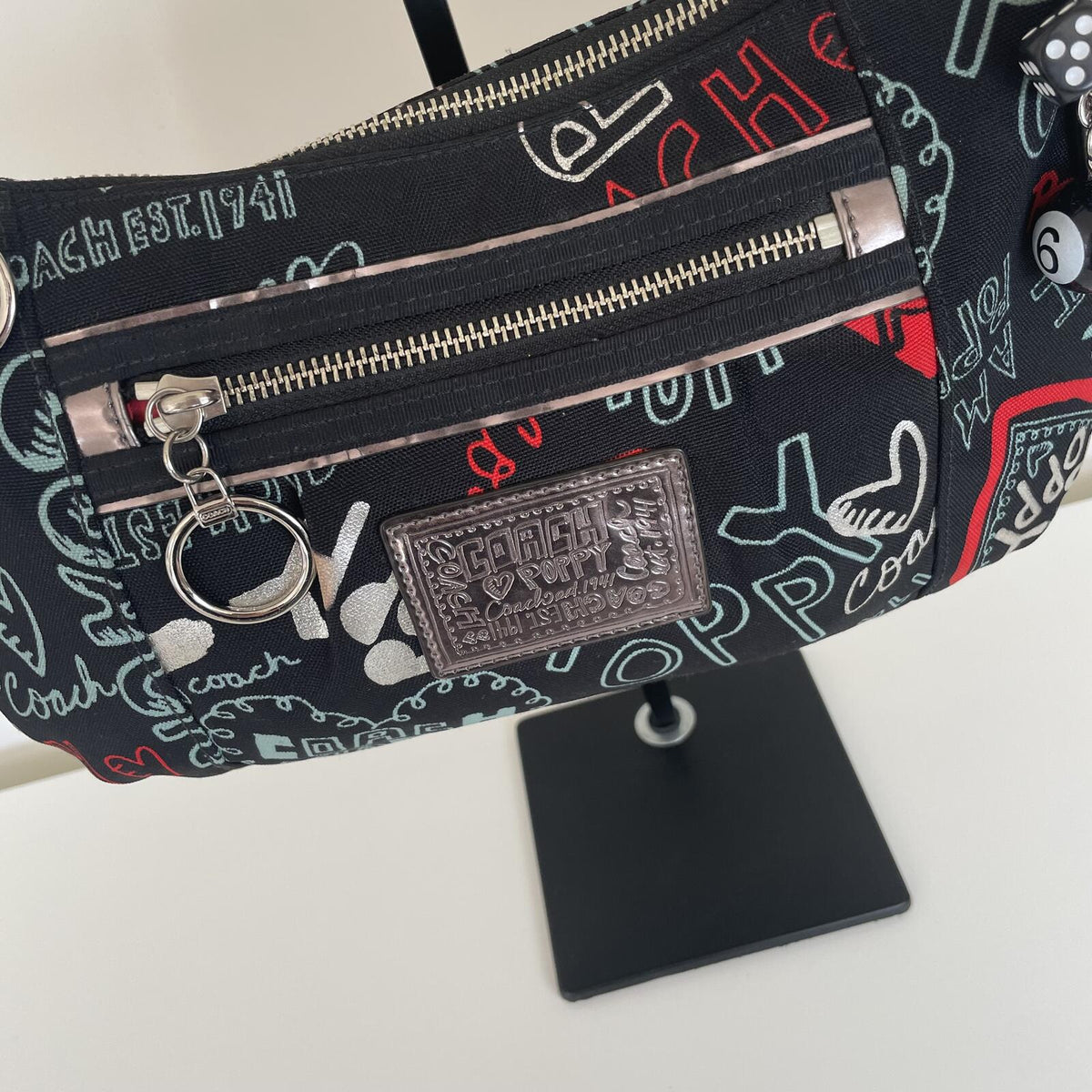 Coach Poppy Graffiti Black Shoulder Bag G1020-16051