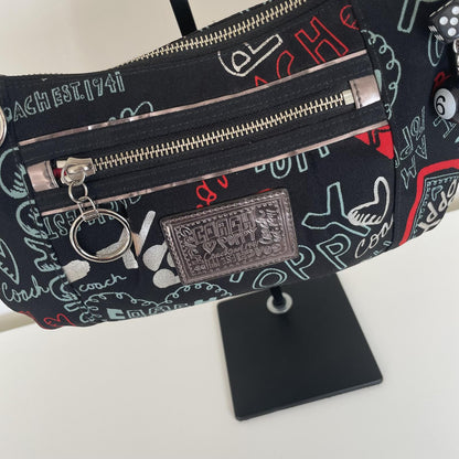 Coach Poppy Graffiti Black Shoulder Bag G1020-16051