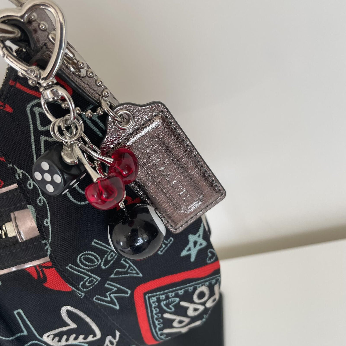 Coach Poppy Graffiti Black Shoulder Bag G1020-16051