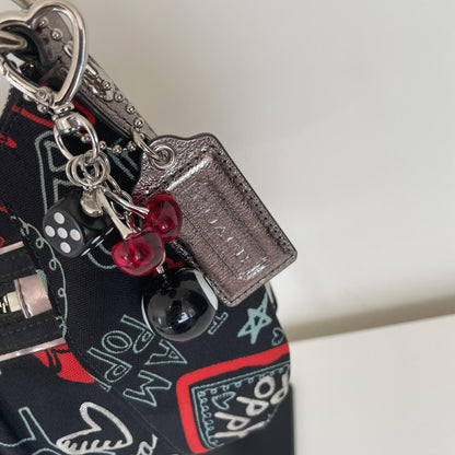 Coach Poppy Graffiti Black Shoulder Bag G1020-16051