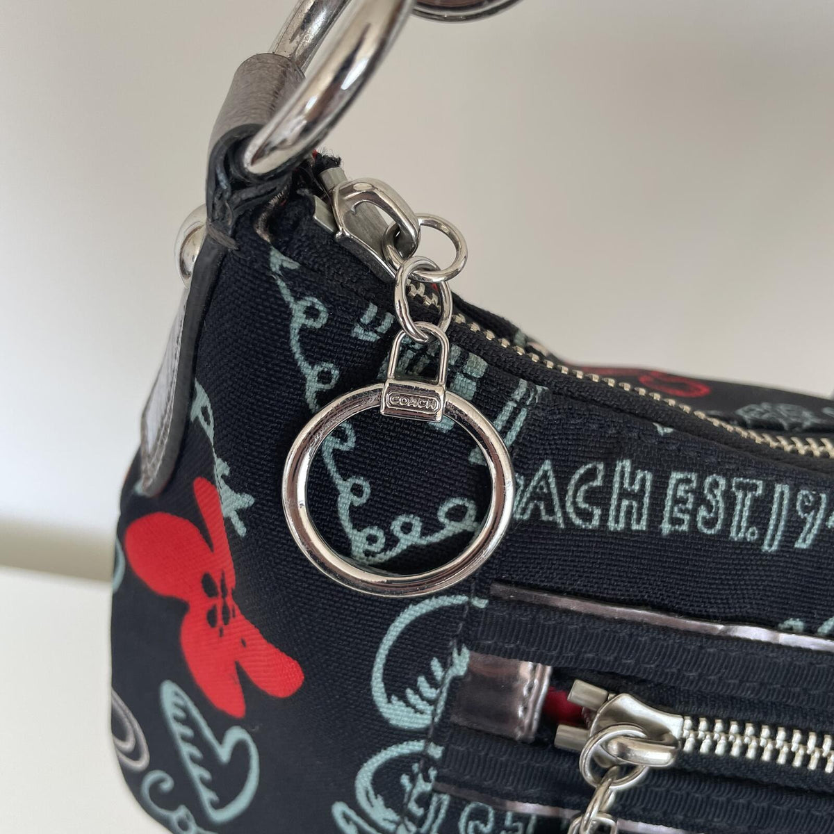 Coach Poppy Graffiti Black Shoulder Bag G1020-16051