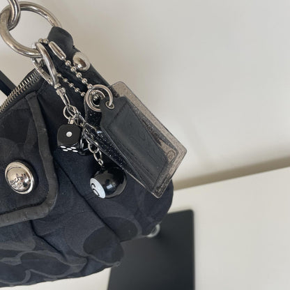 Coach Poppy Black Sateen Groovy Convertible Shoulder Bag K09-13833