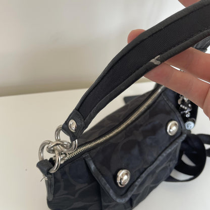 Coach Poppy Black Sateen Groovy Convertible Shoulder Bag K09-13833