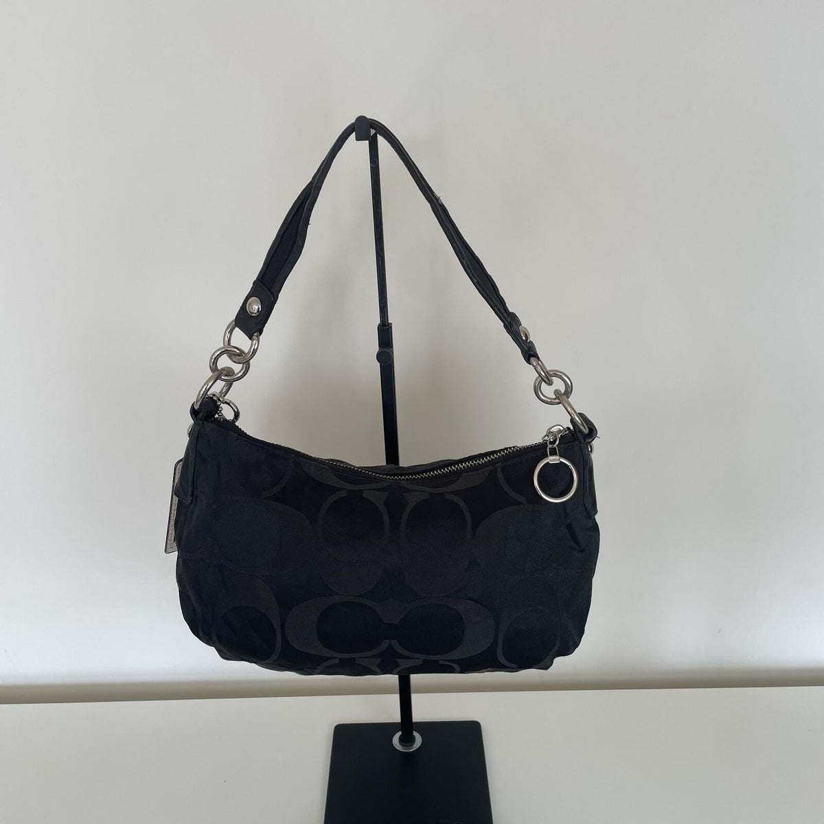 Coach Poppy Black Sateen Groovy Convertible Shoulder Bag K09-13833