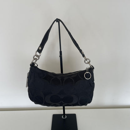 Coach Poppy Black Sateen Groovy Convertible Shoulder Bag K09-13833