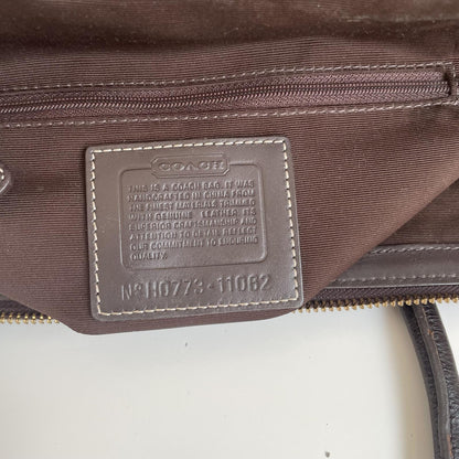 Coach Brown Signature Monogram Hampton Shoulder Bag H0755-11062