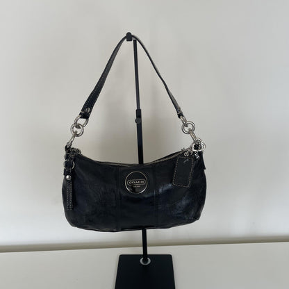 Coach Black Patent Mini Convertible Shoulder Bag H1026-F15141