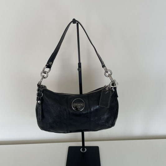 Coach Black Patent Mini Convertible Shoulder Bag H1026-F15141